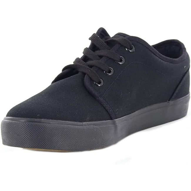 Black - Lifestyle - Dek Mens 4 Eye Black Canvas Deck Shoes