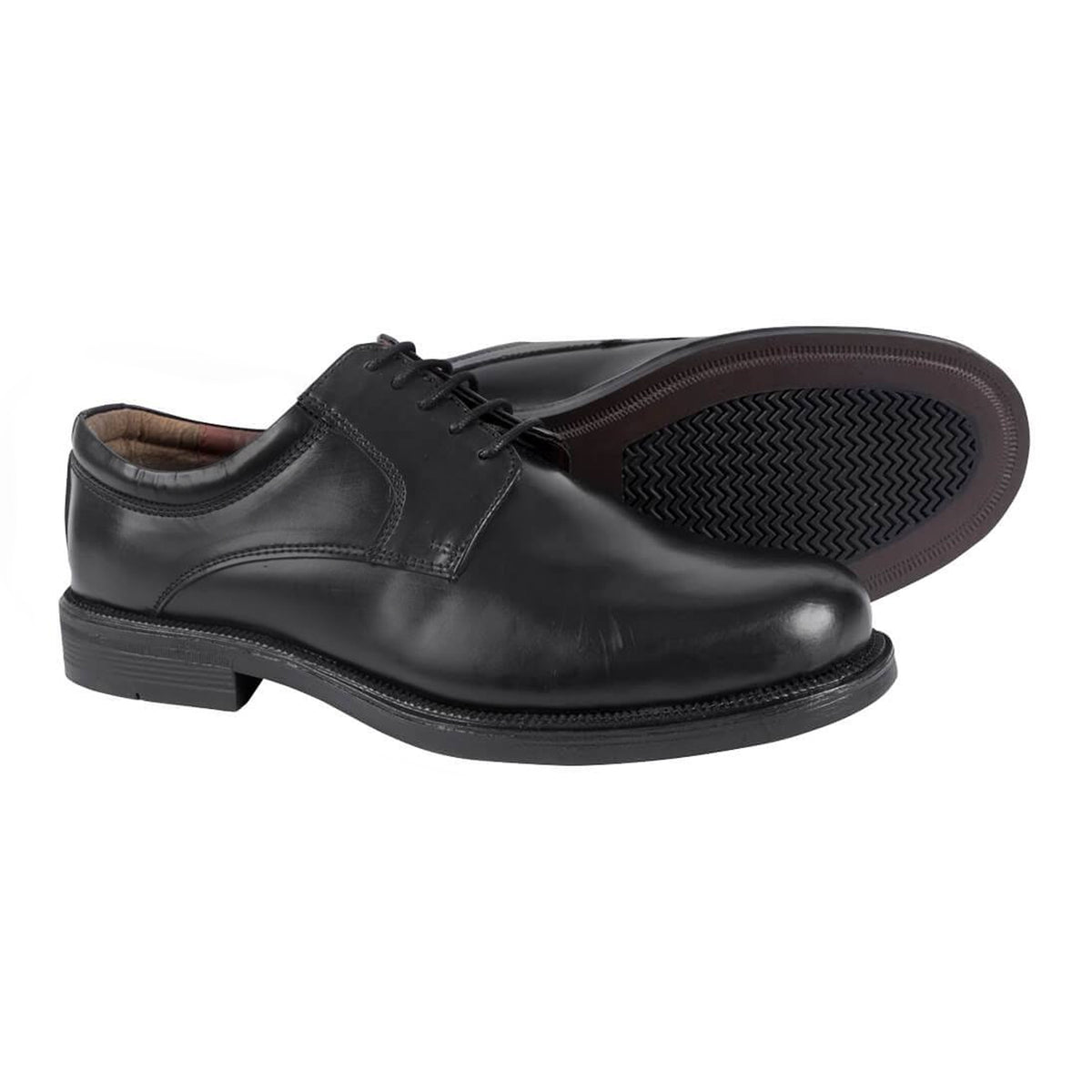 Black - Back - Scimitar Mens Plain Gibson Padded Shoes