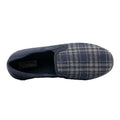Navy Blue - Lifestyle - Zedzzz Mens Harley Check Felt Gusset Slippers