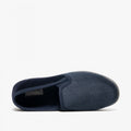 Navy Blue-Grey - Lifestyle - Zedzzz Mens Lewis Striped Twin Gusset Slippers