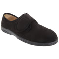 Black - Front - Sleepers Mens Arthur Superwide Stretch Slippers