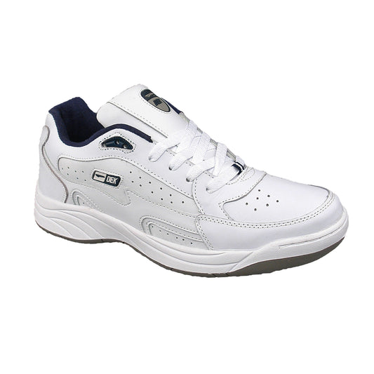 White - Front - Dek Mens Orleans Fuller Fitting Trainers