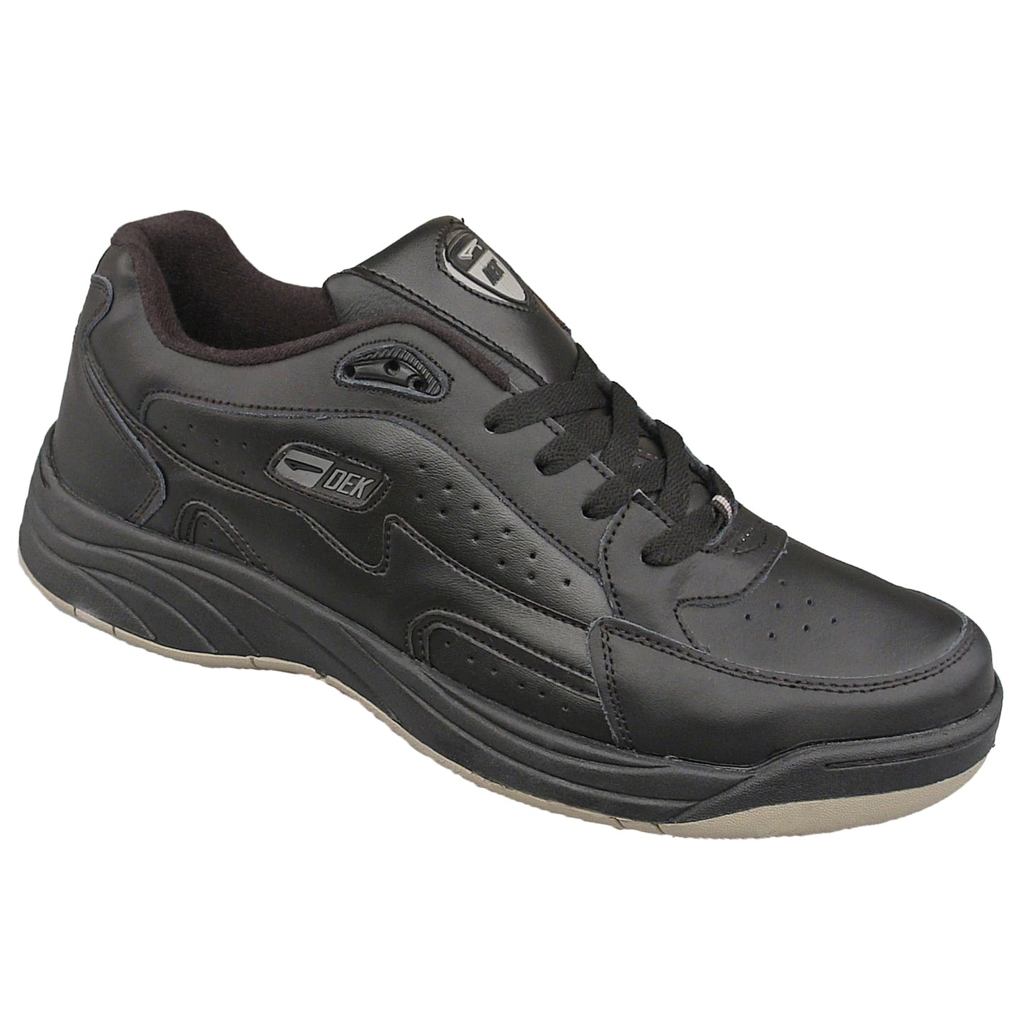 Black - Lifestyle - Dek Mens Orleans Fuller Fitting Trainers