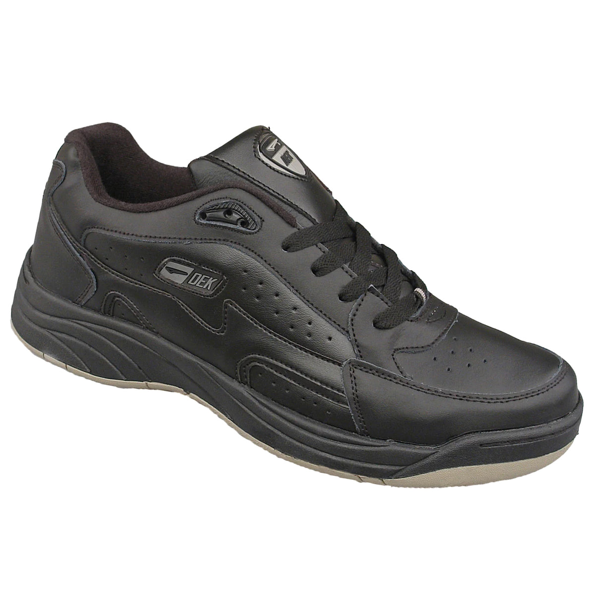 Black - Lifestyle - Dek Mens Orleans Fuller Fitting Trainers