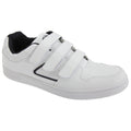 White - Front - Dek Mens Charing Cross Touch Fastening Trainers