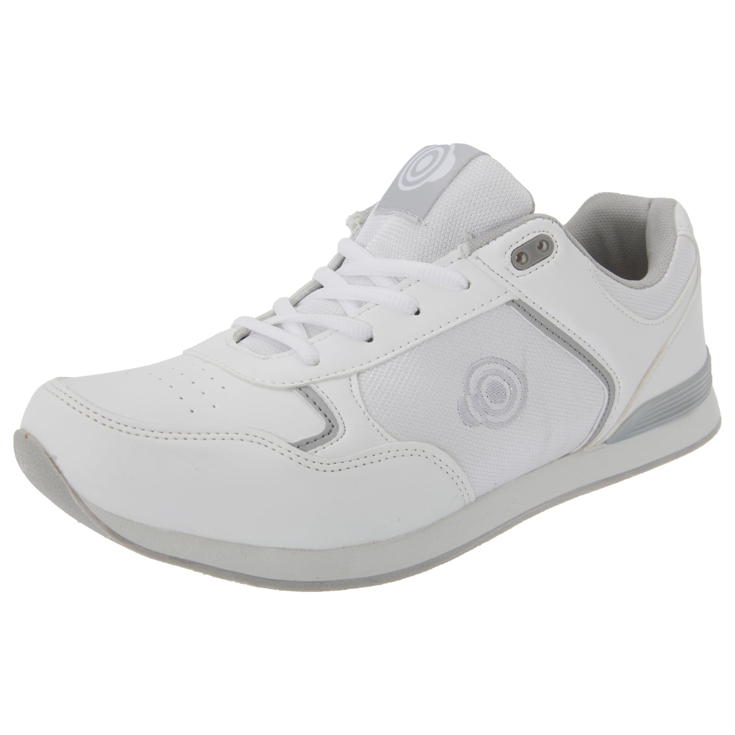 White - Back - Dek Unisex Adults Jack Lace Up Trainer-Style Lawn Bowls Shoes