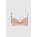 Taupe-White - Back - Gorgeous Womens-Ladies Wing Lace T-Shirt Bra (Pack of 2)