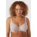 Taupe-White - Pack Shot - Gorgeous Womens-Ladies Wing Lace T-Shirt Bra (Pack of 2)