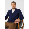Navy - Front - Maine Mens Knitted Cotton Cardigan