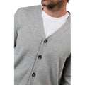 Light Grey - Lifestyle - Maine Mens Knitted Cotton Cardigan