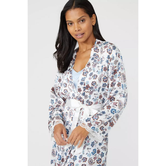 Multicoloured - Lifestyle - Debenhams Womens-Ladies Rerooted Floral Satin Midi Robe