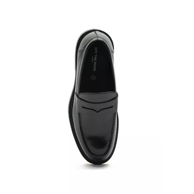 Black - Side - Debenhams Mens Off The Hook Perry Leather Loafers