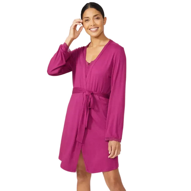 Plum - Lifestyle - Debenhams Womens-Ladies Viscose Wrap Robe