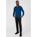 Dark Blue - Pack Shot - Maine Mens Premium Cotton V Neck Jumper