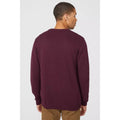 Burgundy - Back - Maine Mens Premium Cotton V Neck Jumper