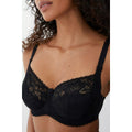 Black - Side - Gorgeous Womens-Ladies Charlotte Lace Non-Padded Bra