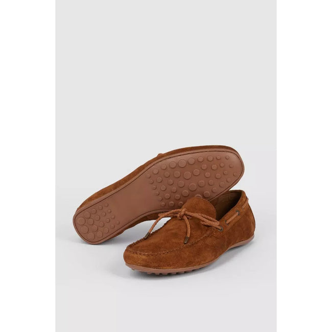 Tan - Lifestyle - Maine Mens Albans Plaited Suede Boat Shoes