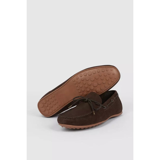 Chocolate - Lifestyle - Maine Mens Albans Plaited Suede Boat Shoes