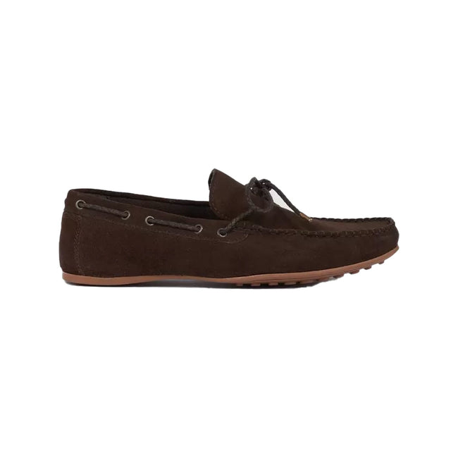 Chocolate - Front - Maine Mens Albans Plaited Suede Boat Shoes