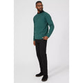 Dark Green - Pack Shot - Maine Mens Cable Cotton Crew Neck Sweatshirt