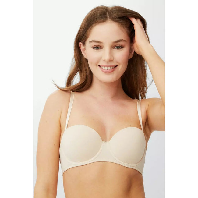 White-Nude - Close up - Debenhams Womens-Ladies Strapless Bra (Pack of 2)