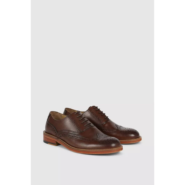 Brown - Back - Debenhams Mens Technic Chester Leather Brogues