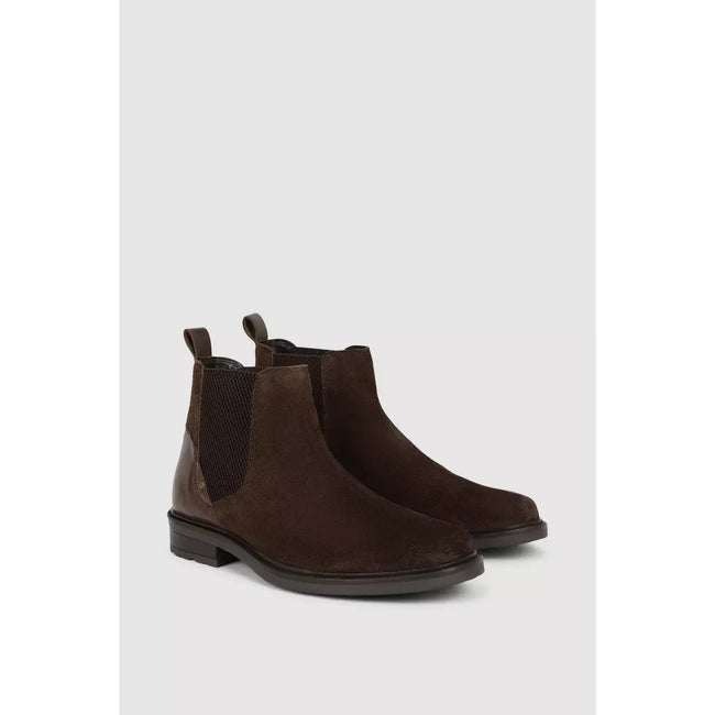 Chocolate - Back - Debenhams Mens Tecnic Anthony Burnished Suede Chelsea Boots