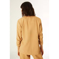 Camel - Back - Principles Womens-Ladies Ruched Tailored Blazer