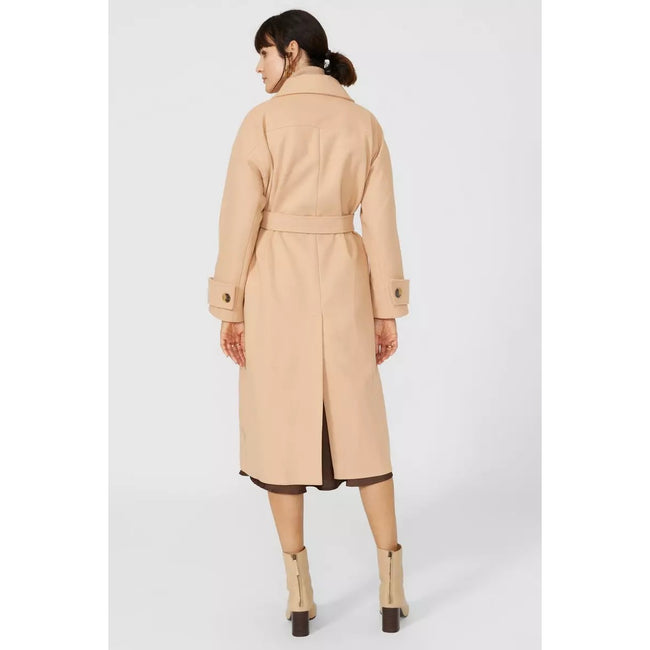 Toffee - Back - Principles Womens-Ladies Belted Longline Coat