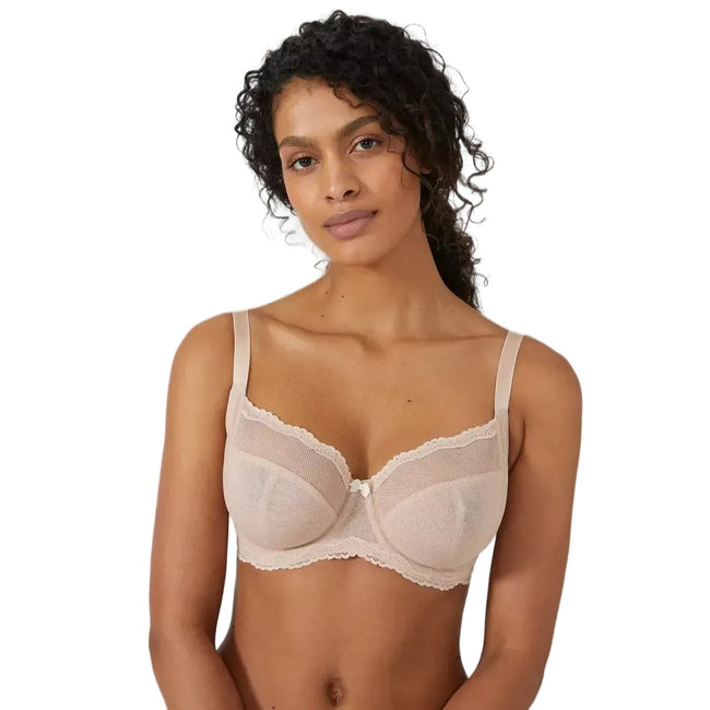 Fawn-Black - Side - Gorgeous Womens-Ladies Tabitha Non-Padded Bra (Pack of 2)
