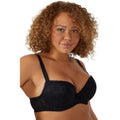 Black - Front - Gorgeous Womens-Ladies Charlotte Lace Padded Bra