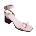 White - Front - Principles Womens-Ladies Daphne Buckle Detail Sandals
