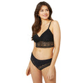 Black - Front - Gorgeous Womens-Ladies Lace Recycled Briefs