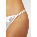 Ivory - Side - Gorgeous Womens-Ladies Lily Embroidered Bridal Thong