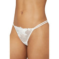 Ivory - Front - Gorgeous Womens-Ladies Lily Embroidered Bridal Thong
