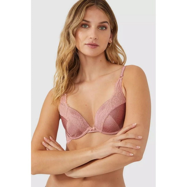Bronze - Side - Debenhams Womens-Ladies Animal Print Bra