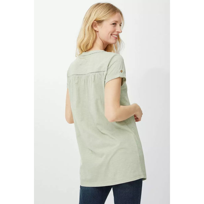 Pistachio - Back - Mantaray Womens-Ladies Bird Tunic