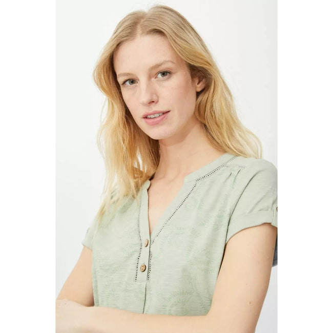 Pistachio - Side - Mantaray Womens-Ladies Bird Tunic