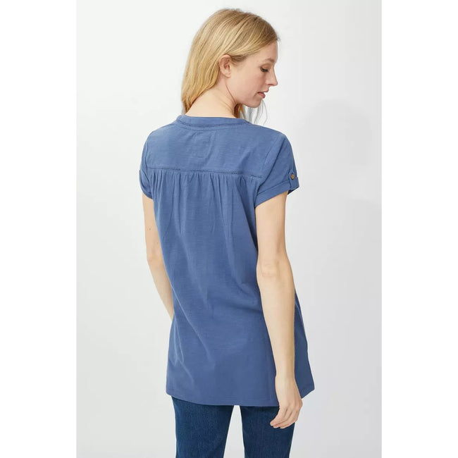 Mid Blue - Back - Mantaray Womens-Ladies Bird Tunic