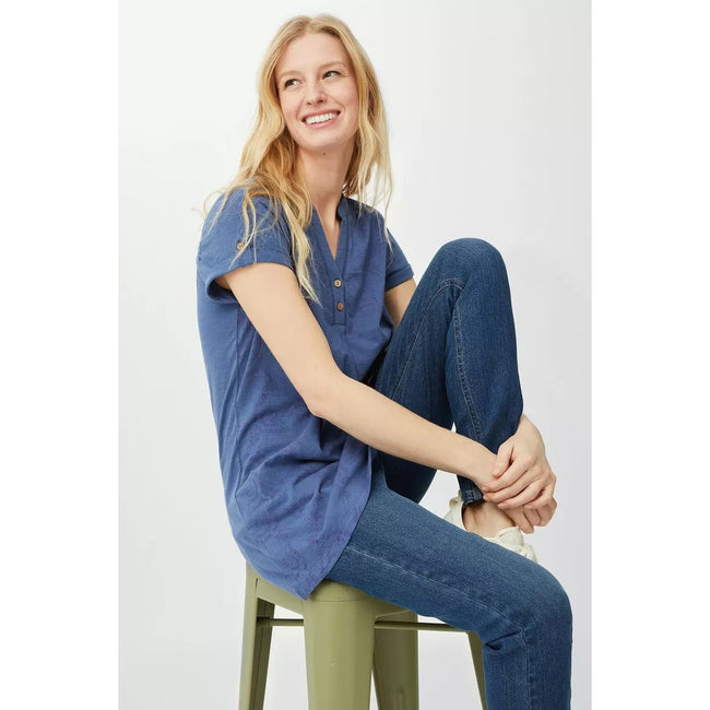 Mid Blue - Lifestyle - Mantaray Womens-Ladies Bird Tunic