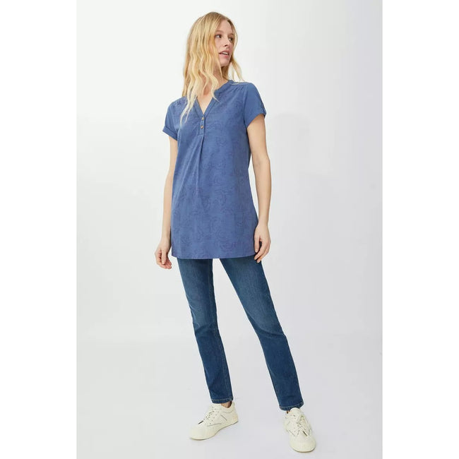 Mid Blue - Pack Shot - Mantaray Womens-Ladies Bird Tunic