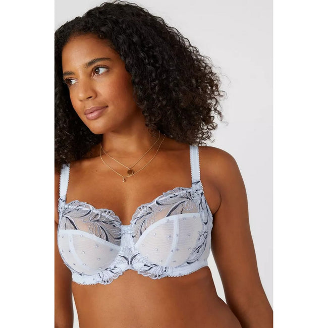 Navy - Side - Gorgeous Womens-Ladies Embroidered Bra