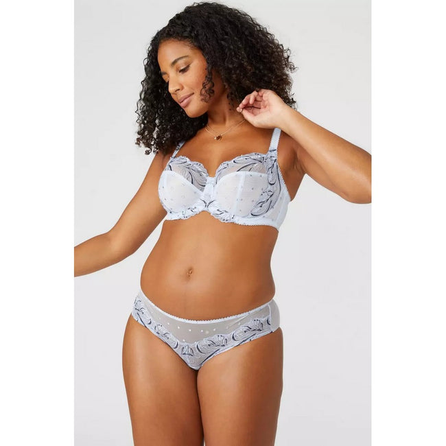 Navy - Lifestyle - Gorgeous Womens-Ladies Embroidered Bra