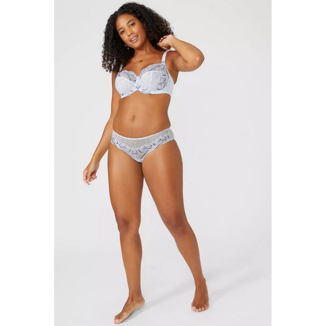 Navy - Close up - Gorgeous Womens-Ladies Embroidered Bra