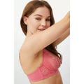 Coral Pink - Back - Debenhams Womens-Ladies Ruby Lace Non-Padded Bra (Pack of 2)