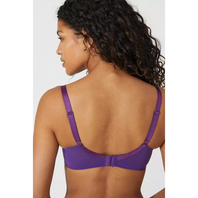 Purple - Back - Gorgeous Womens-Ladies Lace Detail T-Shirt Bra (Pack of 2)