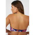 Navy - Back - Gorgeous Womens-Ladies Arianna Palm Tree Strapless Bikini Top