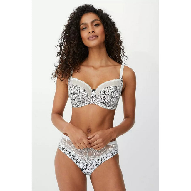 Black-White - Lifestyle - Gorgeous Womens-Ladies Animal Print Bra (Pack of 2)