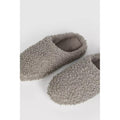 Grey - Side - Debenhams Womens-Ladies Borg Slippers