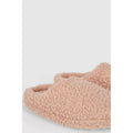 Pink - Side - Debenhams Womens-Ladies Borg Slippers